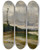 Triptych art skateboard deck of Edward Mitchell Bannister Landscape Near Newportr I by Edward Mitchell Bannister (1828-1901)