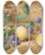 Triptych art skateboard deck of John William Hill Plums by John William Hill (1812-1879)