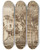 Triptych art skateboard deck of Giovanni Battista Tiepolo View Of A Villa by Giovanni Battista Tiepolo (1696-1770)
