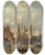 Triptych art skateboard deck of Pieter Bout The Visit Of William Iii Of Orange To Dordrecht In 1672 by Pieter Bout (1658-1719)