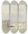 Triptych art skateboard deck of Carl Theodor Reiffenstein Channel In Venice by Carl Theodor Reiffenstein (1820-1893)