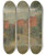 Triptych art skateboard deck of Rudolf Hckner Dorfstrae by Rudolf Hockner (1864-1942)