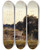Triptych art skateboard deck of Flix Ziem La Chaumire_1 by Felix Ziem (1821-1911)