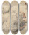 Triptych art skateboard deck of Nicolaes Pietersz Berchem Sheep by Nicolaes Pietersz Berchem (1620-1683)