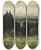 Triptych art skateboard deck of Edward Mitchell Bannister Untitled Landscape Fields With Rocks And Trees by Edward Mitchell Bannister (1828-1901)