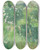 Triptych art skateboard deck of Karl Nordstrm Briarrose Bushes Flowering On The Isle Of Tjrn by Karl Nordstrom (1855-1923)