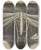 Triptych art skateboard deck of Robert Hooke Microscopic View Of A White Featherwingd Featherwinged Moth by Robert Hooke (1635-1703)