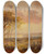 Triptych art skateboard deck of Jasper Francis Cropsey A Distant View Of The Hudson River In The Fall by Jasper Francis Cropsey (1823-1900)