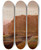 Triptych art skateboard deck of William Louis Sonntag View Of The Adirondacks by William Louis Sonntag (1822-1900)