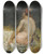 Triptych art skateboard deck of Arcadi Mas I Fondevila Study by Arcadi Mas I Fondevila (1852-1934)