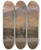 Triptych art skateboard deck of Frederic Edwin Church Mt Katadhin Showing Pomola And The Great Basin From Sandy Bottom Pond by Frederic Edwin Church (1826-1900)