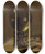 Triptych art skateboard deck of Willem Claesz Heda A Large Roemer A Silver Knife A Gold Pocket Watch With Blue Ribbon A Pewter Plate With A Peeled Lemon With Other Objects On A Ledge by Willem Claesz Heda (1594-1680)