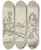 Triptych art skateboard deck of Thomas Rowlandson How To Escape Losing by Thomas Rowlandson (1756-1827)