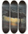 Triptych art skateboard deck of Knud Baade Study Of Clouds In Moonlight by Knud Baade (1808-1879)