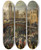 Triptych art skateboard deck of Louis De Caullery Shrove Tuesday On The Ice by Louis de Caullery (1580-1621)