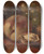 Triptych art skateboard deck of Hubert Bellis Fruit Still Life_1 by Hubert Bellis (1831-1902)