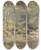 Triptych art skateboard deck of William James Mller Gezicht In Stapleton Wood Bij Bristol by William James Muller (1812-1845)