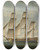 Triptych art skateboard deck of Robert Dodd The East Indiaman Delaford In Two Positionspassing Deptford The Royal Hospital At Greenwich Beyond by Robert Dodd (1748-1815)