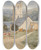 Triptych art skateboard deck of Rev James Bulwer One From A Volume Of Drawings And Prints_3 by Rev James Bulwer (1794-1879)