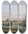 Triptych art skateboard deck of Bernardo Bellotto Dresden From The Right Bank Of The Elbe Below The Augustus Bridge by Bernardo Bellotto (1721-1780)