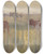 Triptych art skateboard deck of Theodor Philipsen Cattle Seen Against The Sun On The Island Of Saltholm by Theodor Philipsen (1840-1920)