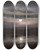 Triptych art skateboard deck of Johan Christian Dahl The Elbe In Moonlight by Johan Christian Dahl (1788-1857)