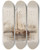Triptych art skateboard deck of Marius Bauer Zeilschip En Ruiter Met Koets by Marius Bauer (1867-1932)