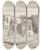 Triptych art skateboard deck of Carlo Labruzzi A View Of A Villa From A Terrace With A Balustrade Surrounded By Statues by Carlo Labruzzi (1748-1817)