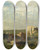 Triptych art skateboard deck of Anton Mauve Cattleat Pasture by Anton Mauve (1838-1888)