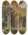 Triptych art skateboard deck of Marie Egner Bei Gmnd Im Herbst by Marie Egner (1850-1940)