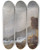 Triptych art skateboard deck of Gabriel Hippolyte Lebas A Rocky Seacoast In A Storm by Gabriel Hippolyte Lebas (1812-1889)