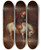 Triptych art skateboard deck of James Ward Confrontation At The Crossing by James Ward (1769-1859)