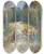 Triptych art skateboard deck of Pierreeugne Montzin Attelage De Boeufs Sur Les Bords Du Loing by Pierre-Eugne Montzin (1874-1946)