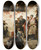 Triptych art skateboard deck of Wincenty Wodzinowski Familiar Note by Wincenty Wodzinowski (1866-1940)