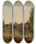Triptych art skateboard deck of Amaldus Nielsen Fra Oklungen Porsgrund_1 by Amaldus Nielsen (1838-1932)
