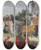 Triptych art skateboard deck of Louis De Caullery Allegorie Auf Den Einzug Ferdinands Iii In Antwerpen by Louis de Caullery (1580-1621)