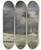 Triptych art skateboard deck of Eugne Boudin Coup De Vent Devant Frascati Le Havre by Eugene Boudin (1824-1898)