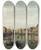 Triptych art skateboard deck of Bernardo Bellotto View Of Grand Canal With The Palazzi Foscari And Moro Lin by Bernardo Bellotto (1721-1780)