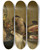 Triptych art skateboard deck of Willem Claesz Heda A Partially Draped Table With An Overturned Tazza Roemer And Glass Of Beer With A Partially Peeled Lemon And Ham On Pewter Plates by Willem Claesz Heda (1594-1680)