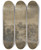 Triptych art skateboard deck of Jakob Maurer Landscape In The Taunus by Jakob Maurer (1826-1887)