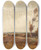 Triptych art skateboard deck of Ludwig Willroider Working In The Fields In Autumn by Ludwig Willroider (1845-1910)