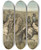 Triptych art skateboard deck of Constantin Guys Cavalry Exercise In A Meadow by Constantin Guys (1805-1892)