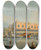 Triptych art skateboard deck of Manner Of Canaletto Venice A View Of The Molo From The Bacino Di San Marco With The Zecca And The Palazzo Ducale by Manner Of Canaletto (1697-1768)