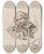 Triptych art skateboard deck of Stanisaw Wyspiaski Drawings Of Engraving Depicting Portraits Of Giotto Di Bondone And Fra Angelico by Stanislaw Wyspianski (1869-1907)