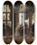 Triptych art skateboard deck of Constant Cap Remembering The National Festivities Of 1880 by Constant Cap