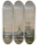 Triptych art skateboard deck of Eugne Boudin Le Port De Bordeaux Vu Du Quai De Bacalan by Eugene Boudin (1824-1898)
