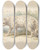 Triptych art skateboard deck of Charles Hamilton Smith Snow Leopard by Charles Hamilton Smith (1776-1859)