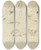Triptych art skateboard deck of Thodore Gricault Studies Of The Head And Forelegs Of A Lioness by Theodore Gericault (1791-1824)