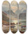 Triptych art skateboard deck of Sidney Richard Percy Glencoe From Loch Leven Scotland by Sidney Richard Percy (1821-1886)
