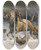 Triptych art skateboard deck of Alfred Von Wieruszkowalski Angriff Der Wlfe by Alfred Von Wierusz-Kowalski (1849-1915)
